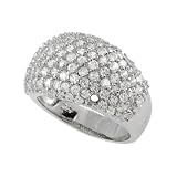 Sterling Silver Pave Dome CZ Ring