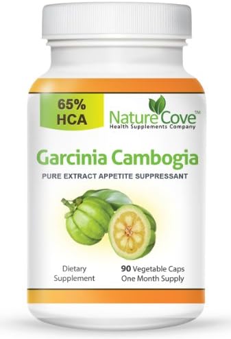 Pure Garcinia Cambogia Extract 1500mg with 65% HCA with Chromium and Potassium ★ Natural Fat Burner and Appetite Suppressant ★ Highest Quality and Fully Guaranteed By Naturecove Inc.