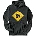 Spanish Water Dog SIGN OLD / VINTAGE Dogs Mens Hoodie (Dark Silver, Sizes X-Small - XXX-Large)