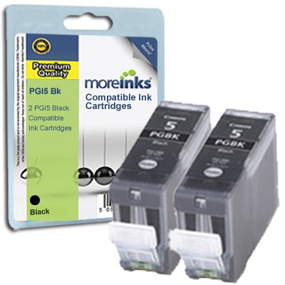 PGI5BK WITH CHIP - Twin Pack Black Canon PREMIUM 