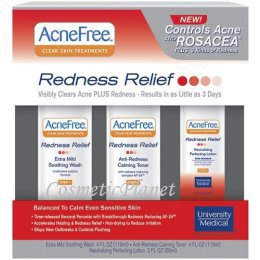University Medical Redness Relief Controls Acne and Rosacea 10 Oz (3 Items) - Ships in 24... by AcneFree