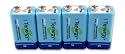 4 pieces of 9V 250mAh NiMH high capacity rechargeable Battery