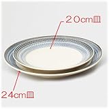 【波佐見焼 和皿・洋皿】 色鉋（いろかんな）〈ブルー〉 ２０cm皿 〔キャッシュバックキャンペーン対象商品〕