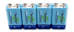 4 pieces of 9V 250mAh NiMH high capacity rechargeable Battery