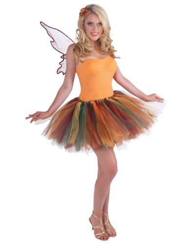 Autumn Tattered Tutu Fairy Costume - Adult Std.