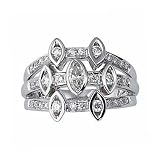 3/4ct tw diamond modern vintage right hand ring (14K Gold)