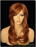 Hollywood_hair4u - Long Curly #130 Copper Red Wig Kanekalon Heat Resistant Synthetic Fiber Wig with Packed Root Top*NEW*