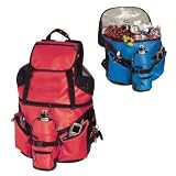 Picnic Cooler Backpack Beach Bag w/ Water Duffel in Red by Picnic Time