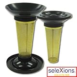 Produkt-Bild: Teefilter seleXions Tee Filter Teekannenfilter Goldfilter mit Titan Hartschicht, mit Tropfstop-Deckel, gro&szlig; f&uuml;r alle Tee- und Isolier- Flaschen und Kannen
