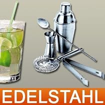 Cocktailset "Partygott" 5-teilig Edelstahl Shaker Mixer Bar