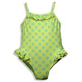 Banana Cabana - Infant Girls One Piece Polka Dot Swimsuit, Yellow, Blue