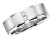 Diamond Mens Band Ring 1/7 ctw in White Gold 8mm