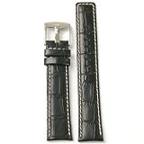 Watch Band Leather Black Sport Model 20mm