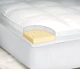 Homedics HMT-MFCK Soothing Comfort Microfiber Memory Foam Mattress Topper with 1.5 Microfiber Fill Pillowtop Layer, 1.5 CoolCore Ventilated Memory Foam and Quilted, Zip-Off Washable Top, California King (72 x 84 x 3.0)