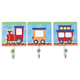 Stephen Joseph Wall Art with Hooks Train