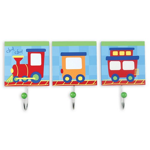 Stephen Joseph Wall Art with Hooks Train