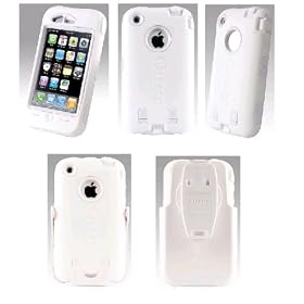 OtterBox Defender Case - Case for smartphone - silicone, polycarbonate - white - Apple iPhone 3G