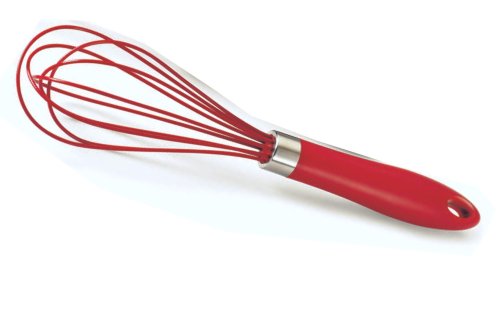 Cuisipro Silicone  10 Inch Egg Whisk, Red