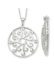 Thinking of You, Sun Medallion Necklace in Silver