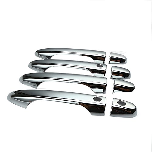 Kust ls3967w Door Exterior Handle Konb Trims Intelligent Style with 3 Keys Holes,Pack of 4 Pieces of Chrome Plating Material Trims Fit for 2015/16 Honda Crv)