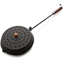 Rome's Chestnut Roaster and Fireplace Popcorn Popper, Steel with Wood Handle
