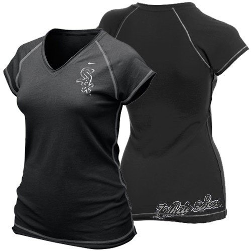 Nike Chicago White Sox Ladies Black Bases Loaded T-shirt