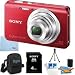 Sony Cybershot DSC-W650 W650 DSCW650 16.1 MP Digital Camera with 5x Optical Zoom and 3.0-Inch LCD (Red) with Sony 4GB Card, Digpro Case, Mini Tripod, LCD Screen Protectors, Lens Cleaner + More