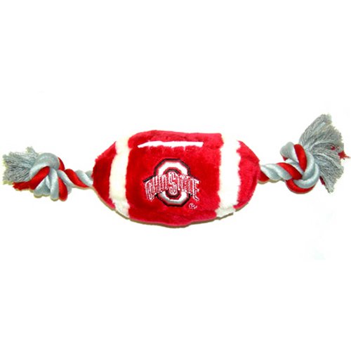 NCAA Plush Football Dog Toy, Small, Ohio State University Buckeyes