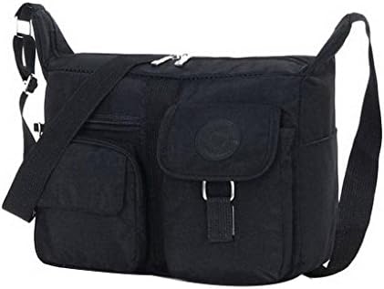 Robot Bee Women Messager Casual Nylon Shoulder Crossbody Handbag Black