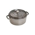Staub 1102418 Cocotte / Br�ter rund 24 cm, graphitgrau