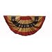 Valley Forge Heritage Series Antiqued 1-1/2-Foot x 3-Foot Striped Mini Fan With Stars Bunting
