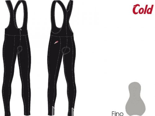 Jason Jat Radhose lang mit Träger schwarz
