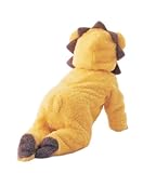 （コズーン）KO ZOON D2 Baby's 赤ちゃん ボア 着ぐるみ モコモコ 動物 コスチューム くま ひつじ ライオン うさぎ さる (80cm, イエロー)