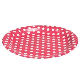 Set/6 Red Spotty Paper Plates