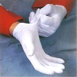 Cotton Gloves in White, Snap Closure Asst. Sizes - 1 Doz.
