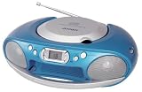 Jensen - Portable Stereo Compact Disc Player with AM/FM Radio - Blue