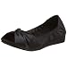 BC Footwear Women's Repeat Offender Peep Toe Flat,Black Satin,9 M US