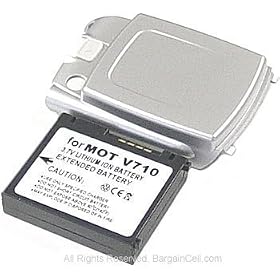 Motorola V710, A840, E815 Ultra Capacity Extended Lithium-ion Battery (1400mah) with Battery Cover