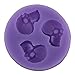 niceeshop(TM) 3 Cavity Skull Shape Decorating Party Silicone Cake Mold Fondant Baking Mold,Random Color