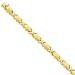 14k 7in Hollow Satin Polished X & Heart title=