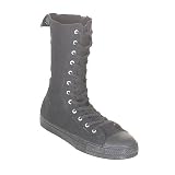 DEVIANT-201 Canvas 12-eyelet Calf-Hi Sneaker Boots-4 colors, sizes 4 to 13 by Demonia