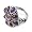 Carolyn Pollack Sterling Silver, Amethyst, and Garnet Flower Berry Gemstone Ring