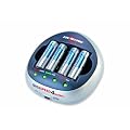 ANSMANN DIGISPEED 4 Ultra+ - Battery charger 4xAA/AAA - included batteries: 4 x AA NiMH 2850 mAh