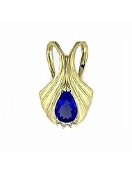14K Yellow Gold Tanzanite and Diamond Pendant -- LIFETIME WARRANTY