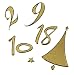 RAYHER - Klebeschrift Adventskalenderzahlen , Bogen 10x24,5 cm, gold
