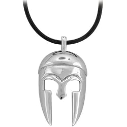 Inox Jewelry 316L Stainless Steel Spartan Helmet Pendant
