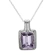 Necklace With 10.35ctw Genuine Amethyst Crafted in 925 Sterling silver. Total item weight 9.2g Length 18in