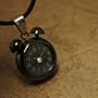 Alarm Pendant Necklace with Cz Diamonds Hard-hitting Fashion with Box J1183