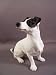 Jack Russell Black White Sitting Dog Figure Dogs & Pups Galore Figurine