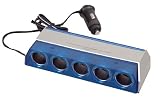 GSI Super Quality Cigarette Lighter 1-to-5 Plug-In Sockets Multiplier Adapter for Car/Truck/SUV - Power Multiple Cellphones, Ipods, Laptops or Gaming Devices at Once!